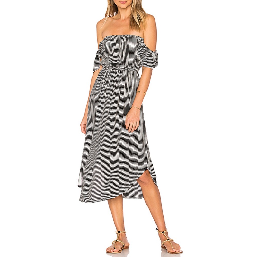 Amuse Society Sheer Bliss Dress in Stripe